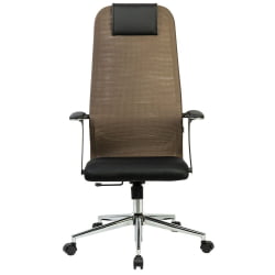 Кресло руководителя BRABIX PREMIUM Ultimate EX-801 хром Черное/коричневое