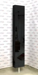 Поворотный шкаф в черном глянцевом стекле Зум Шелф Венге