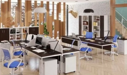 Стол эргономичный IMAGO-S CA-1S(L/R) венге магия белый полуматовый