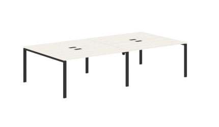 Бенч-система 4-местная ЕДИС ЕУВСТ 3116 Ясень Траун Черный / EDIS EUWST