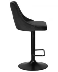 Стул барный ДОБРИН ДЖОСЕПХ БЛАCК (черный велюр (МДЖ9-101)) 2 шт / DOBRIN JOSEPH BLACK (MJ9-101))