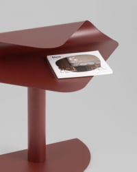 Журнальный столик Cornea металл бордовый