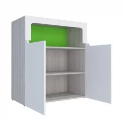 Тумба Палермо Юниор 06 Белый глянец Ясень шимо светлый Зеленый