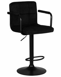 Стул барный DOBRIN KRUGER ARM BLACK (черный вельвет (LAR-E2041-52))