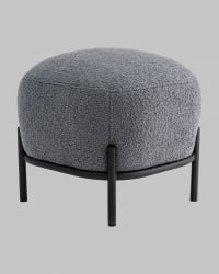 Пуф Стоун П букле Fluffy темно-серый