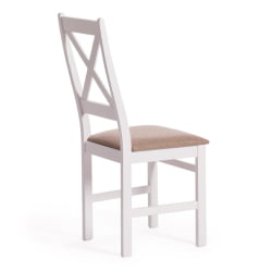 Стул CROSSMAN Многослойная фанера, 100*41*40, white, ткань бежевая (Ford William 7)