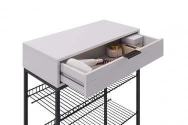 Обувница Краш LMN-13 черный муар/белое дерево