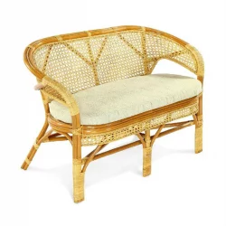 Диван 2х местный Пеланги, подушки на молнии Pelangi 02/15-4 мед