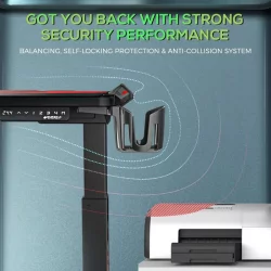 Игровой компьютерный стол EUREKA ERK-EGD-S62B Черный с RGB