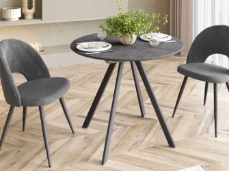 Раздвижной овальный стол Орфей 50 (02) Бетон темный