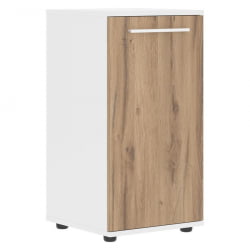 Шкаф колонка с глухой малой дверью EDIS ELCS 42.1 Дуб Денвер светлый Белый Белый