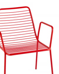 Стул Дели с подлокотниками металл Красный