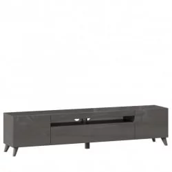 Тумба под ТВ Бруклин 2000 с опорами Оникс Серый глянец