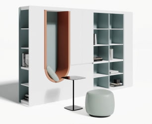 Стеллажи, шкаф, ниша с мягкой зоной ХМ183892.В / HM183892.W