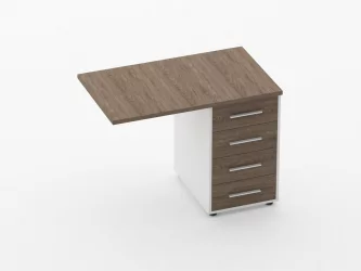 Тумба приставная Deka 9.05.10 Дуб Верцаска/Белый