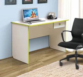 Стол компьютерный №6 Белый/Лайм