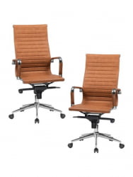 Офисное кресло для руководителей DOBRIN CLARK (светло-коричневый №321) 2 шт