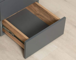 Стол с надстройкой (лев/прав) Монако 902.301 Дуб Вотан Оникс Графит