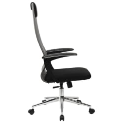 Кресло руководителя BRABIX PREMIUM Ultimate EX-801 хром Черное/серое