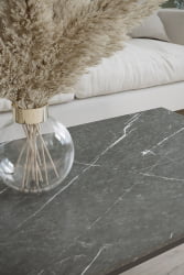 Стол журнальный Инсайд Черный мрамор / Черный