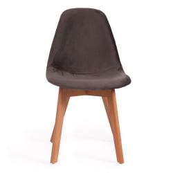 Стул CINDY SOFT (mod. C1021F1) / 1 шт. в упаковке вельвет/дерево бук, 53 х 45 х 81 см , серый (HLR 24)/натуральный
