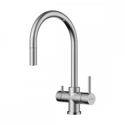 Смеситель Omoikiri Akita-S-Bn Латунь/Нержавеющая Сталь