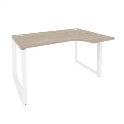 Стол эргономичный правый на О-образном м/к ONIX O.MO-SA-2R Дуб Аттик/Белый
