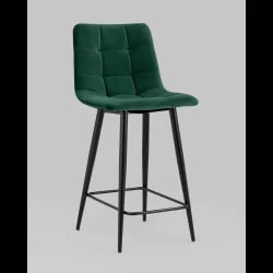 Стул полубарный Джанго велюр Зеленый
