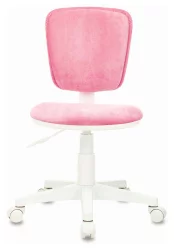 Кресло детское Бюрократ CH-W204NX (пластик белый) Розовый Velvet 36