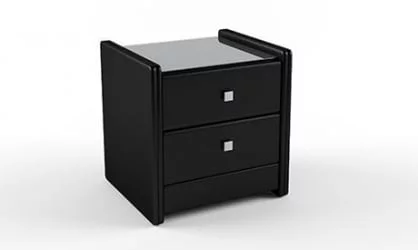 Тумба прикроватная с 2-мя ящиками Черная_68403