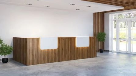 Элемент ресепшн боковой левый SAL31092203 Орех