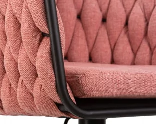 Стул барный DOBRIN LEON Розовая ткань LAR 275-10