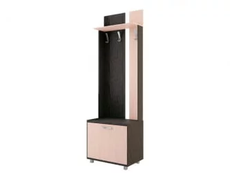 Вешалка с обувницей Модуль 1 Ясень шимо темн/ясень шимо св