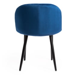 Стул MELODY (mod. 4997) металл/вельвет, 52х49х78см, темно-синий/черные ножки