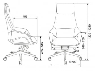 Кресло руководителя Бюрократ _DAO-2 Коричневый