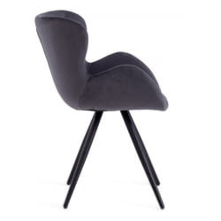 Кресло BOEING ( mod. 9120) / 1 шт. в упаковке металл/вельвет, 42x58x84.5x47см, серый (HLR 21)/черный