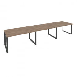 Стол переговорный (3 столешницы) ОНИКС О.МО-ПРГ-3.3 Дуб Аризона/Антрацит / ONIX O.MO-PRG-3.3