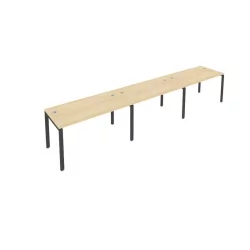 Рабочая станция на 3 раб.места Метал Сйстем Б.СМ-3.3 Акация/Антрацит / Metal System