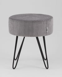 Пуф Спейси велюр рельефный светло-серый