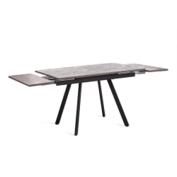 Стол VIGO ЛДСП/HPL/металл, 120 x 80 x 30 х 30 х 75 см, Мрамор черный/черный