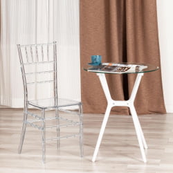 Стул CHAVARI (mod. 101) пластик, 40.5 х 49 х 88.5 см, Transparent (Прозрачный)