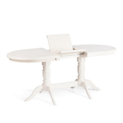 Раздвижной овальный стол COPPOLA бук, мдф, 140+40x80x77см, Ivory white