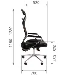 Кресло для руководителя CHAIRMAN 700 сетка Черный