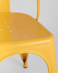 Стул TOLIX с высокой спинкой Желтый глянцевый