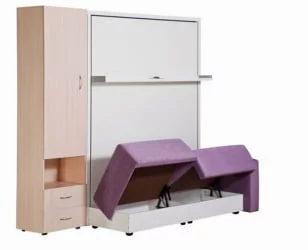 Кровать-трансформер Смарт 1 3-в-1 левый 1600 Дуб молочный