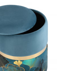 Пуф Кэрри с ящиком велюр Gingko без ножек