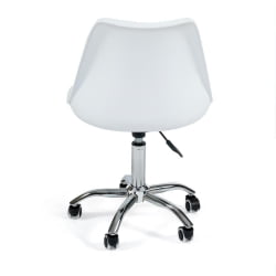 Компьютерное кресло TULIP (mod.106-1) металл/пластик/PU, 58 x 47 x 97см, White (белый) / Chrome (хром)