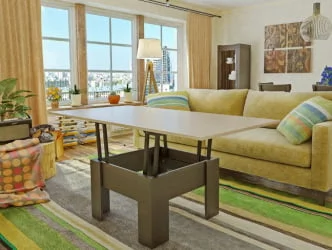 Раздвижной стол для гостиной Секрет модуль 01 Венге/Дуб млечный