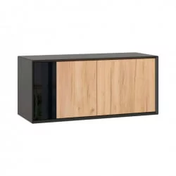 Антресоль двухдверная Неаполь ЛД 134.070.000 Черный Дуб Золотой