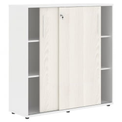 Шкаф с дверьми-купе ЕДИС ЕМC 1343 Ясень Траун Белый Белый / EDIS EMC